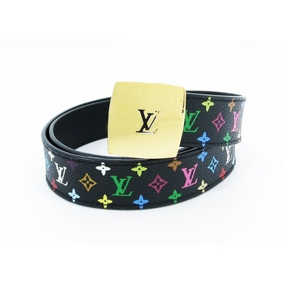 Louis Vuitton Noir Black Multicolor Belt - Picture 1 of 3